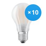 Lot 10x Ledvance CLASSIC LED E27 Poire Filament Dépolie 6.5W 806lm - 827 Blanc Très Chaud | Équivalent 60W