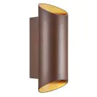 Nordlux Nico Applique Murale Aluminium Rouille Up & Down | IP54 - Convient pour 2x GU10