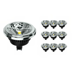 Lot 10x Spot LED GU10 AR111 12W 600lm 40D - 927  | Meilleur rendu de couleur - Dimmable - Remplacement 80W